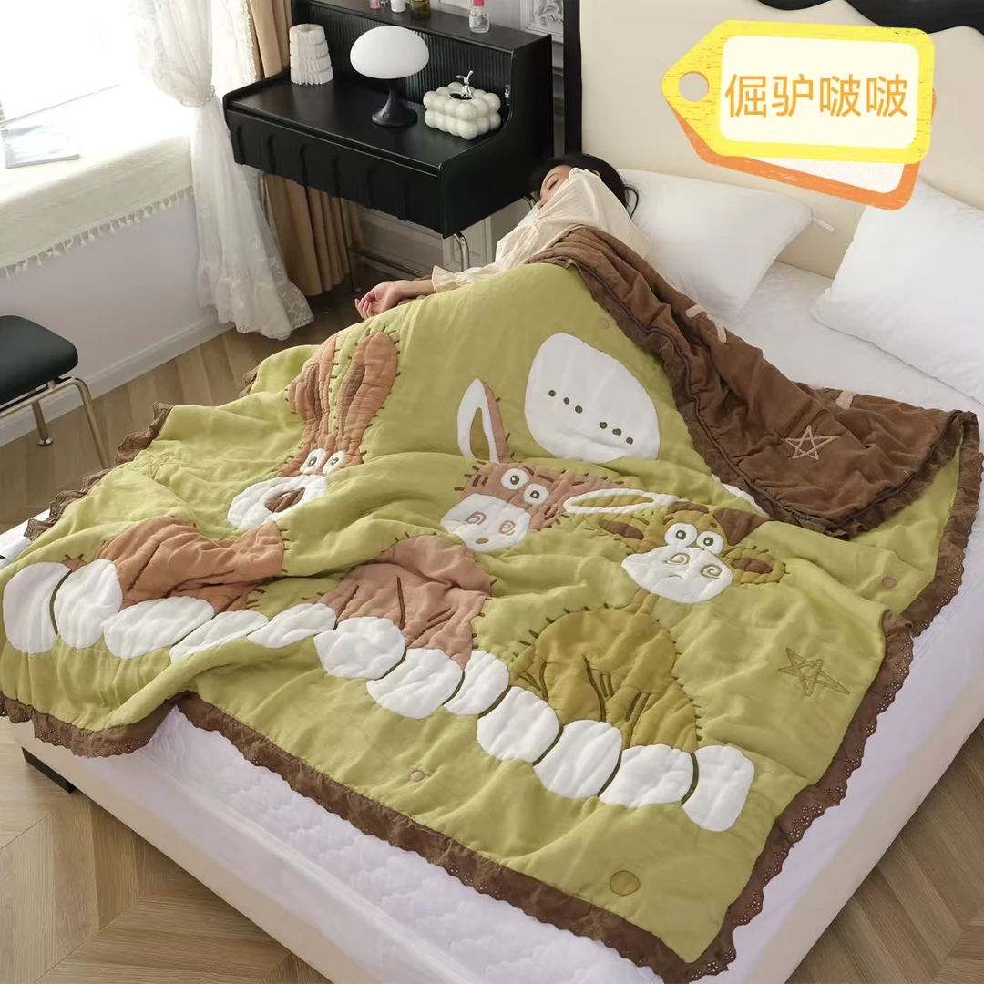 TuLa（倔驴啵啵）高端泡芙被纯棉亲肤单人童被可爱柔软泡芙被