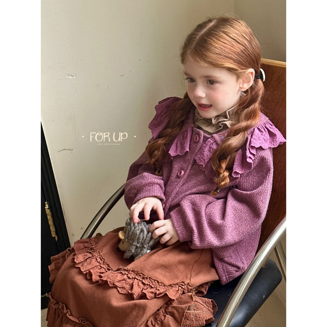 【现货】243-FU-79006茄花紫 [FORUP]法式艾黎花朵刺绣花边外套