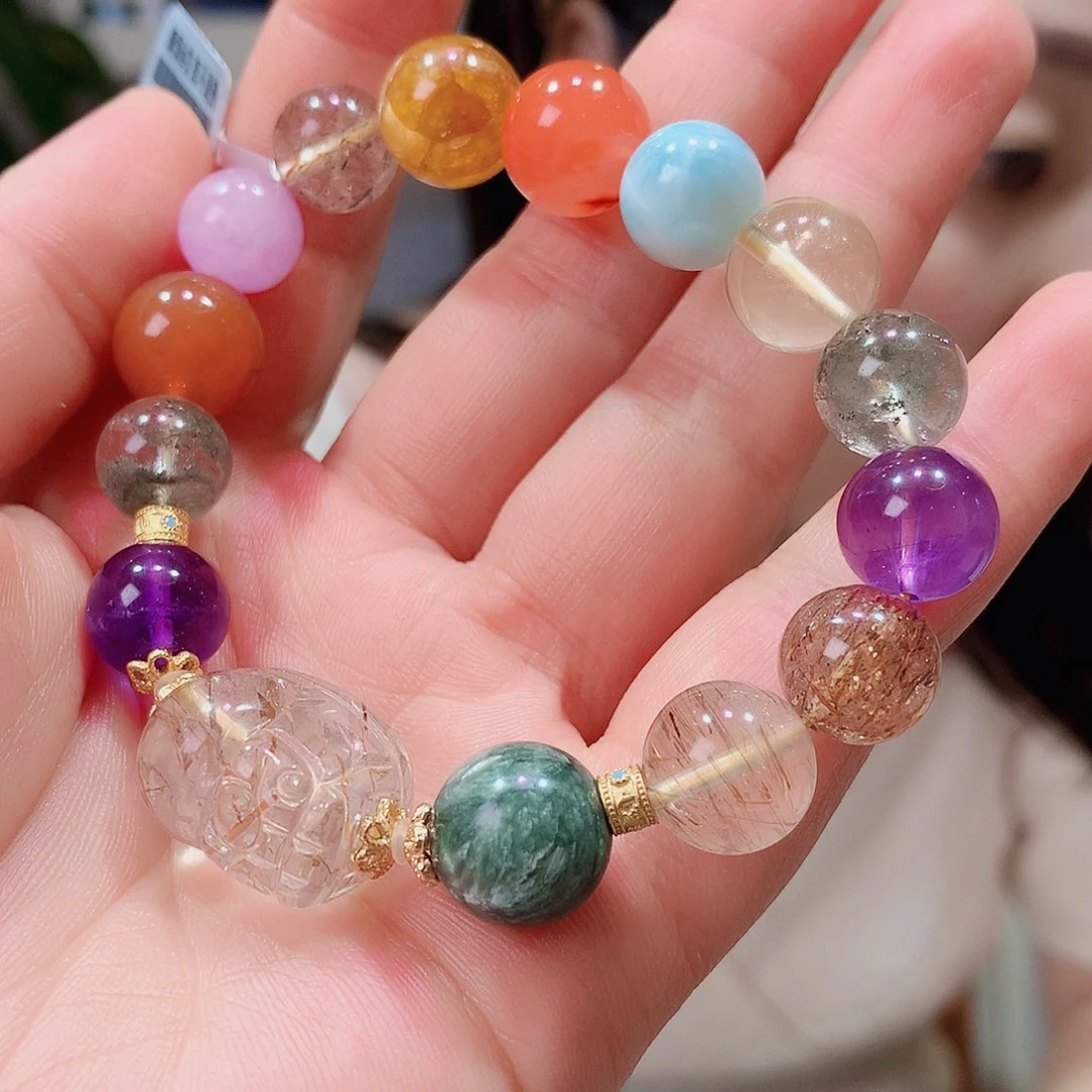 水晶手串银S925镶嵌玫****?手串超美