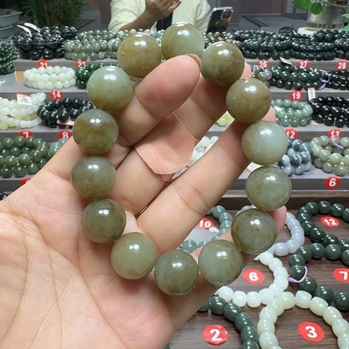 未镶嵌手链和田玉新疆且末蓝糖卡16