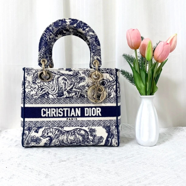 99新 DIOR/迪奥 动物园系列 戴妃手提包