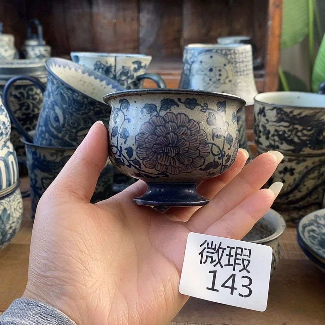 手工手绘青花高温陶瓷