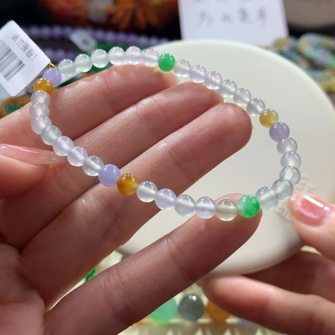 翡翠手链未镶嵌冰多宝卡4.9