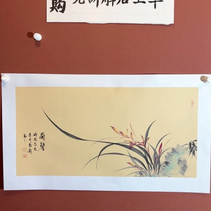 国画听兰老师花鸟