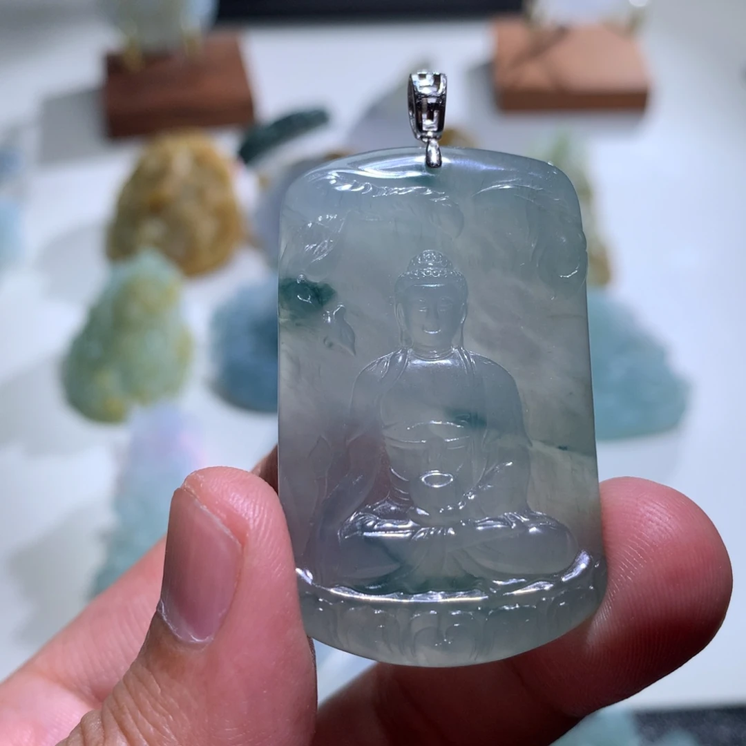 ****西定制翡翠未镶嵌挂件