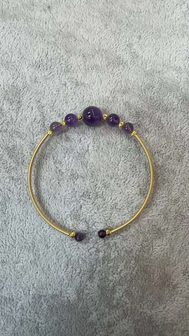 紫水晶手镯圈-1621