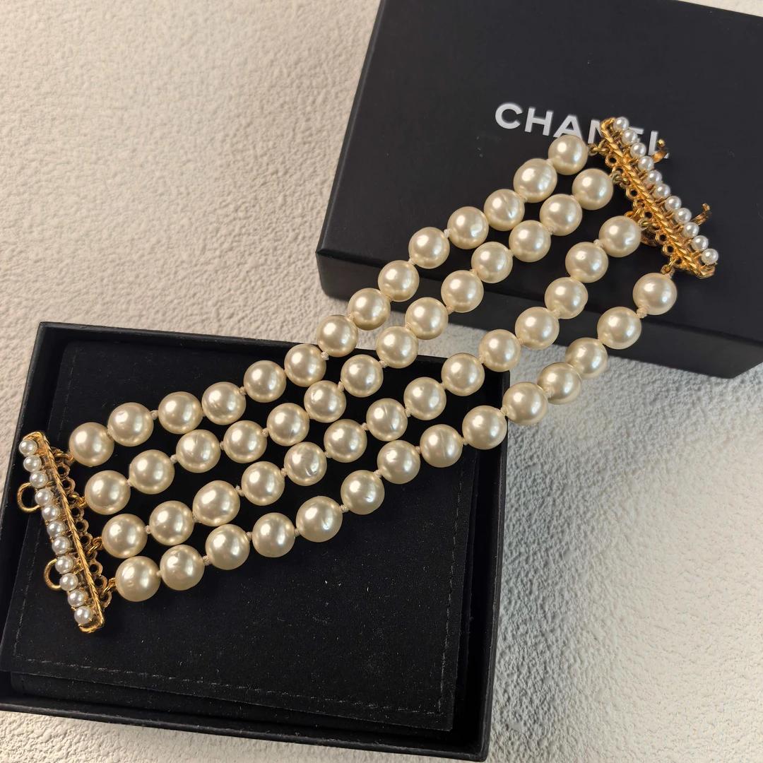 95新 Chanel/香奈儿 泡泡中古 Chanel 多层珍珠手链