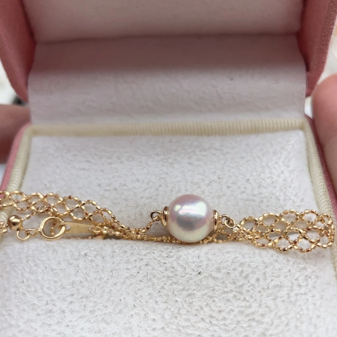 海水珍珠银S925镶嵌手链