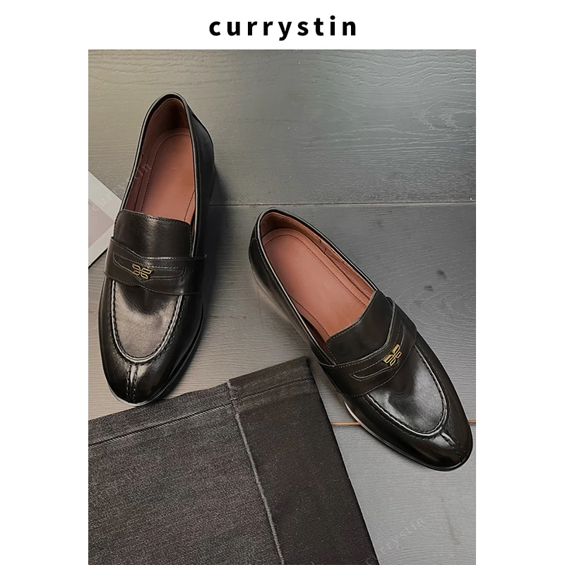 圆头乐福鞋金属扣低跟中口女鞋时尚英伦豆豆鞋法式胶粘透气小皮鞋