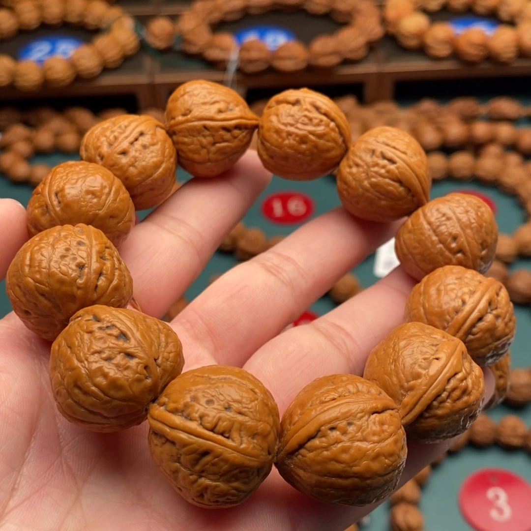 文玩核桃手串22尺寸平底桃心