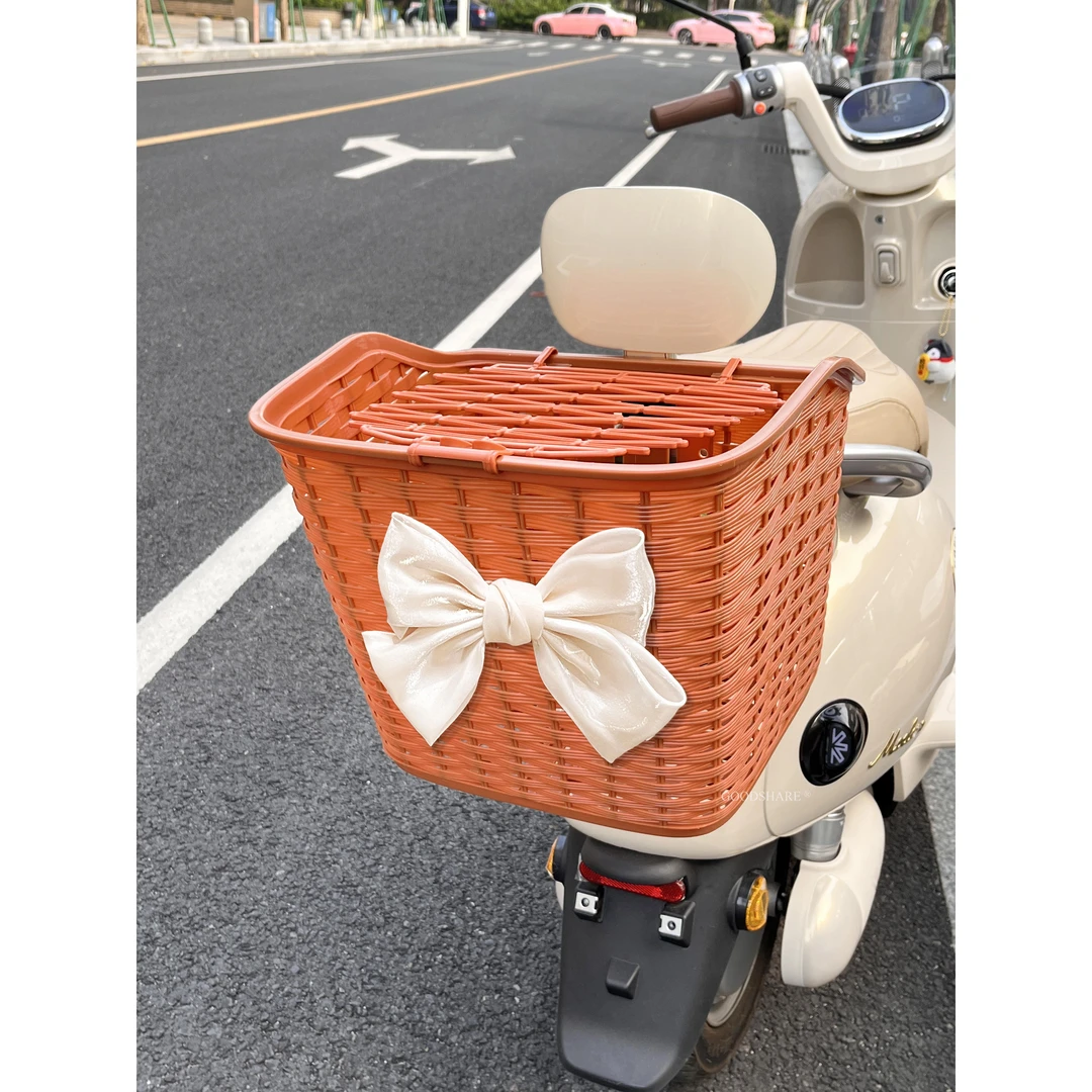 电瓶车后尾置物车篓子2025新款电动摩托车后置多功能挂篮收纳神器