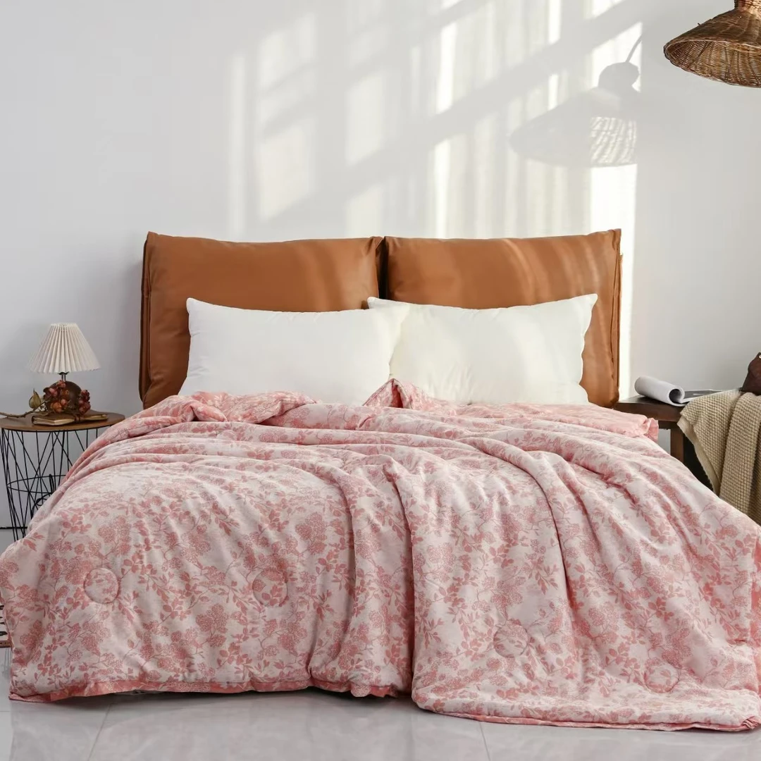 【粉雾花眠】200*230cm高端舒适天然汉麻抗氧秋冬被！