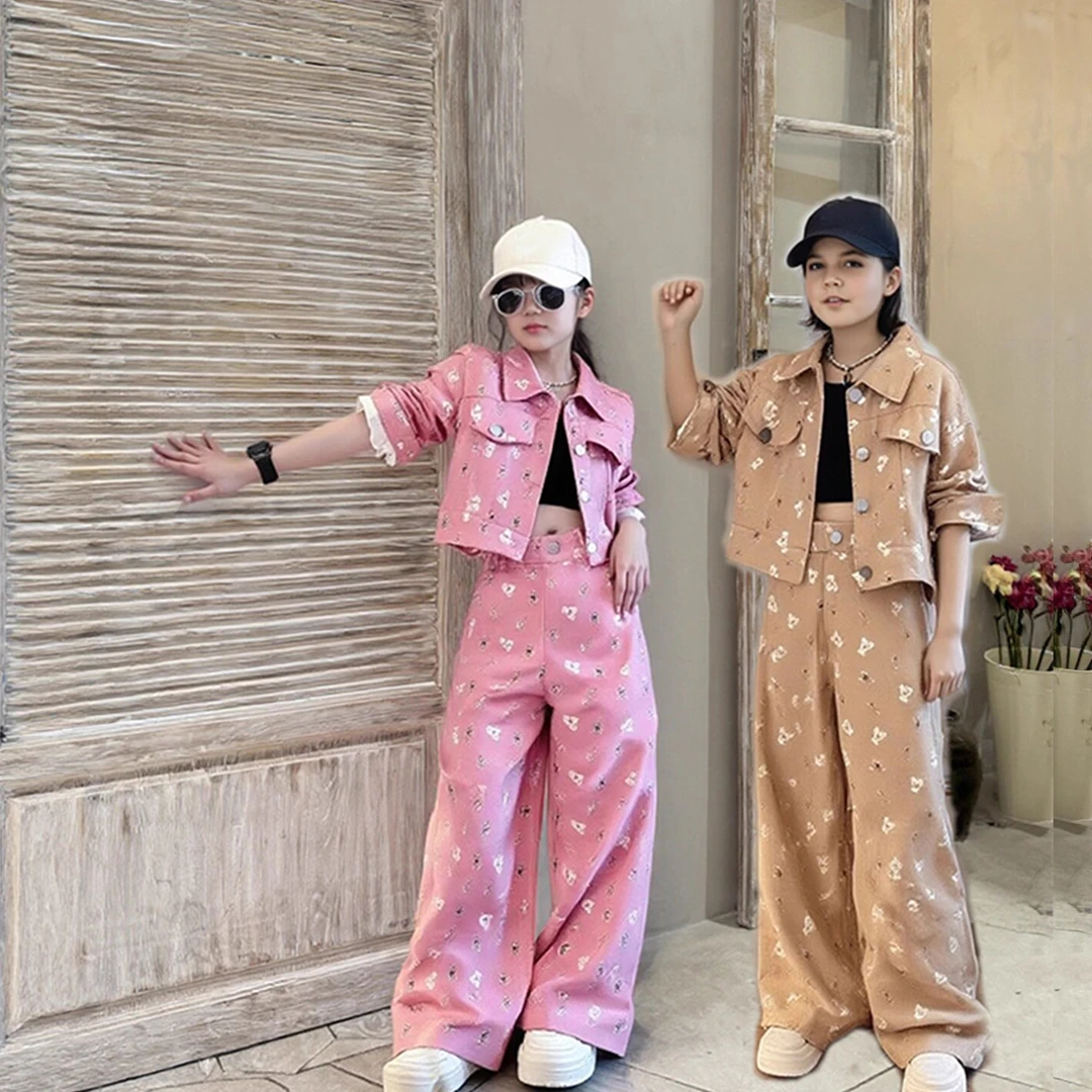 女童套装春秋款2025新款儿童洋气时髦休闲工装两件套中大童女孩潮