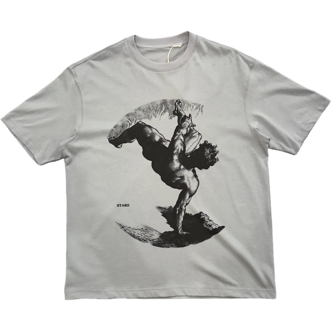 巴西战舞印花logo宽松圆领短袖T恤256325