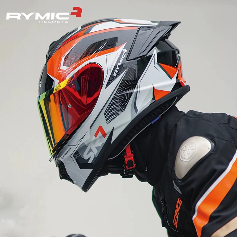 睿觅977头盔摩托车全盔机车骑行四季蓝牙3C赛车安全盔男女