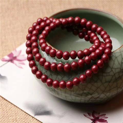 含辰砂工艺品正品紫金砂【素圈三圈手串】保真正品洋气百搭时尚多圈