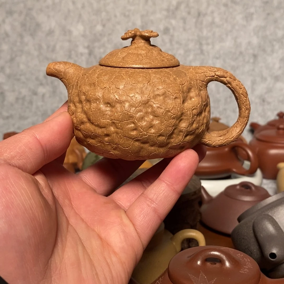 紫砂茶壶段泥精工半手供春200cc