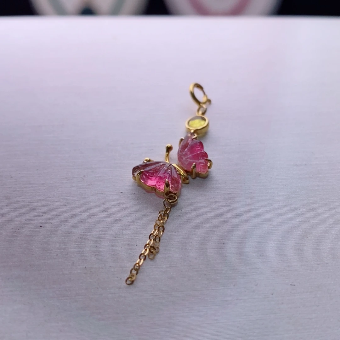 18K金镶嵌小滴溜碧玺碧玺A小滴溜