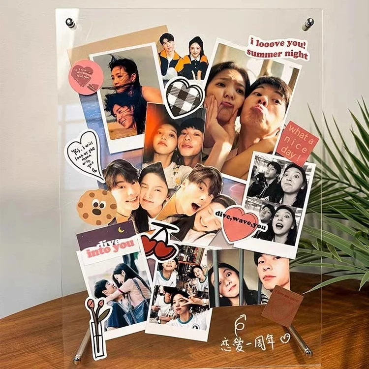 Diy手工生日礼物520情人节送男友男朋友周年纪念情侣定制照片相框