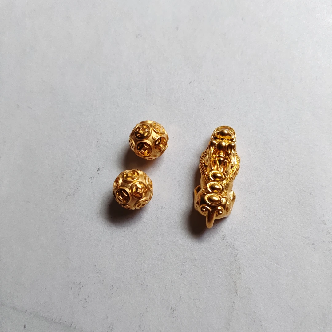 金元宝足金999貔貅珠子首饰