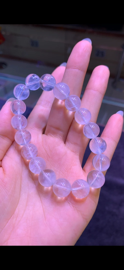 天然蓝针手链天使的羽毛极为稀有