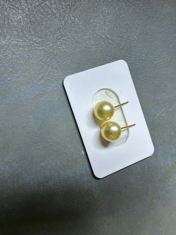 优雅南洋金珠耳钉珍珠时尚耳饰