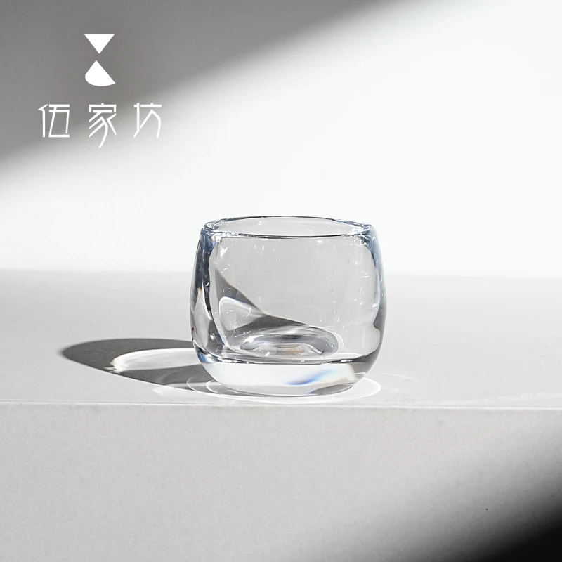 伍家坊水晶扳指杯单杯高档高端水晶杯主人杯茶杯玻璃杯子耐热茶杯