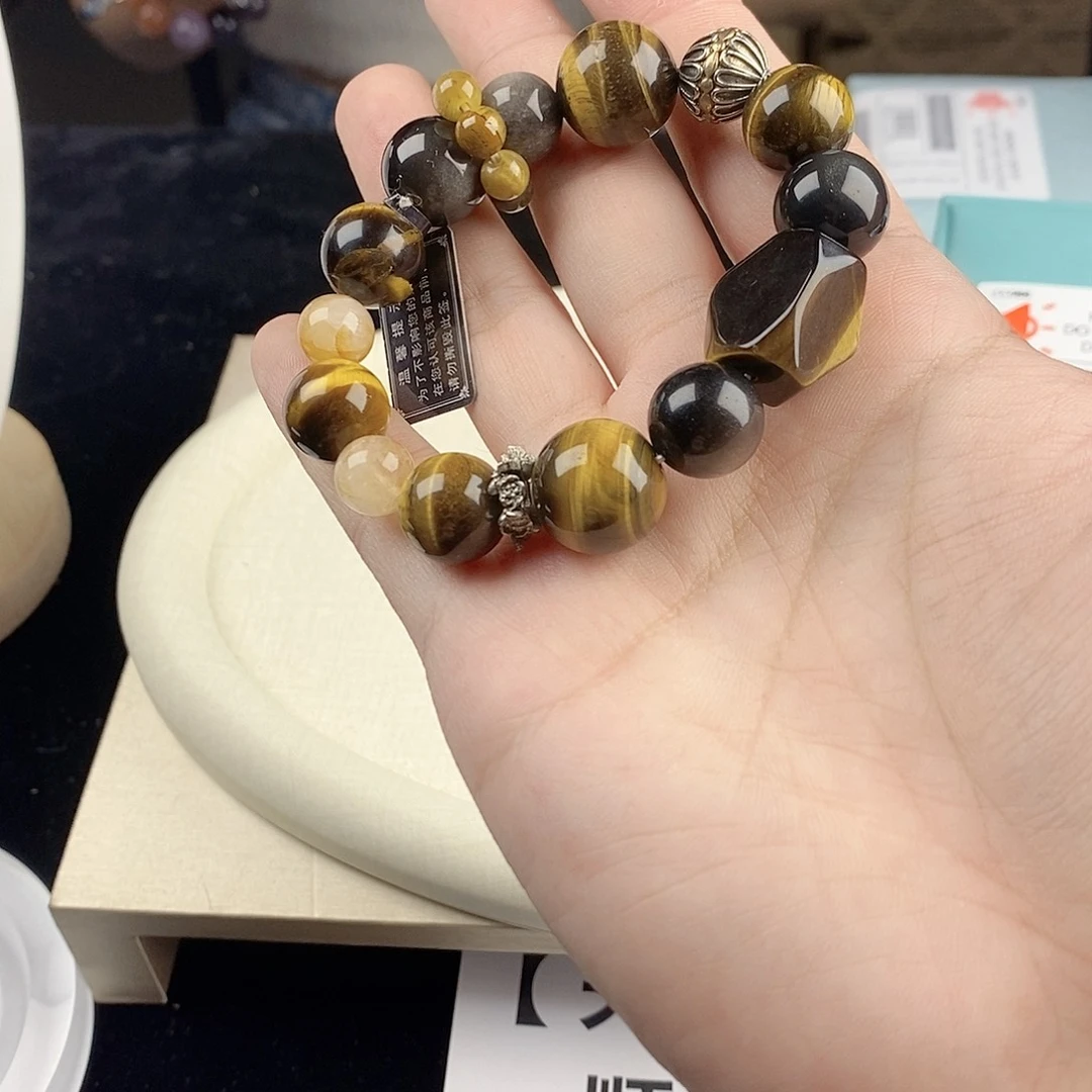 银S925镀金镶嵌手链水晶