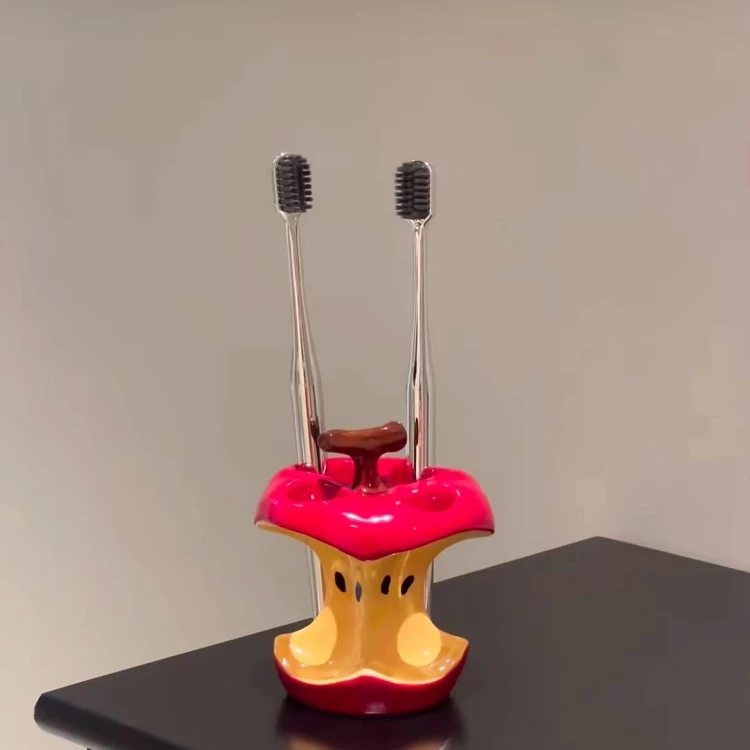 【一颗苹果牙刷架】情侣家用可爱卡通收纳架创意高颜值浴室置物架