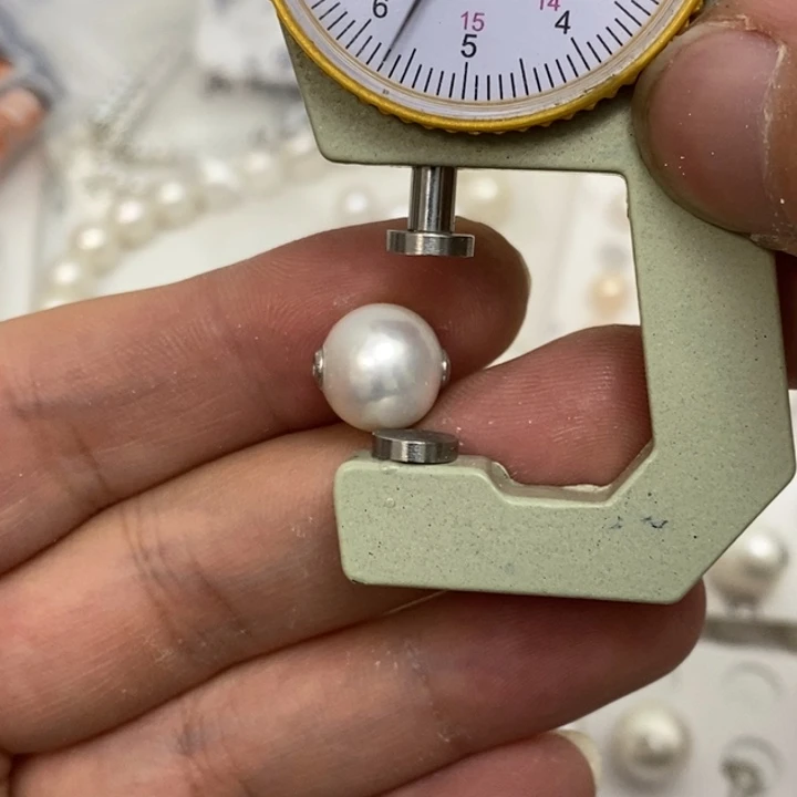 11.5m路路通银S925镶嵌淡水珍珠