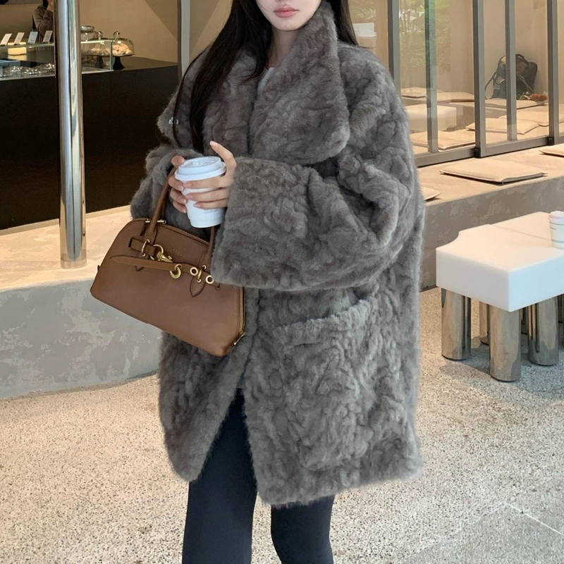 日系慵懒风气质宽松外套女士2026秋冬新款常规保暖时尚显瘦棉服