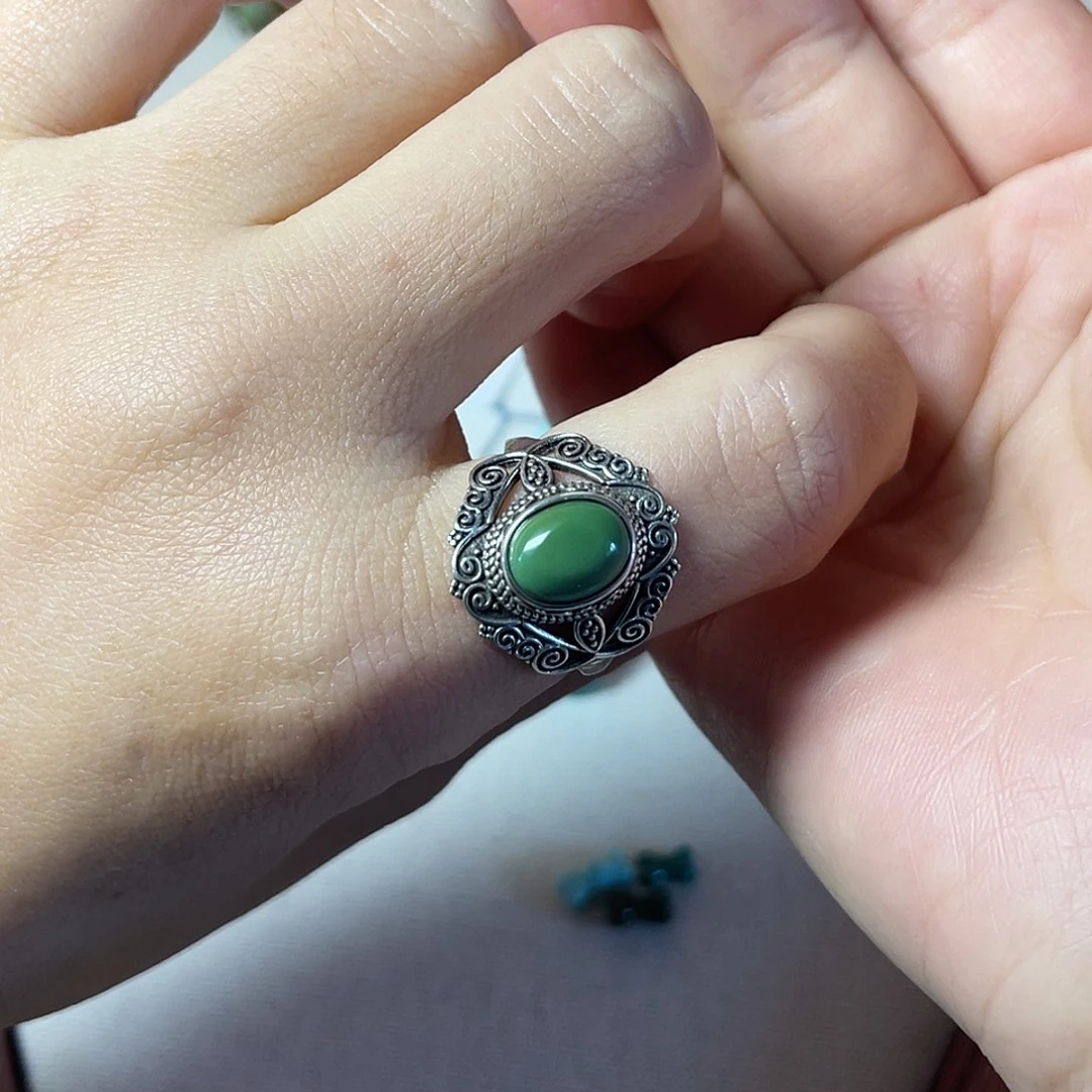 绿松石银S925镶嵌配饰