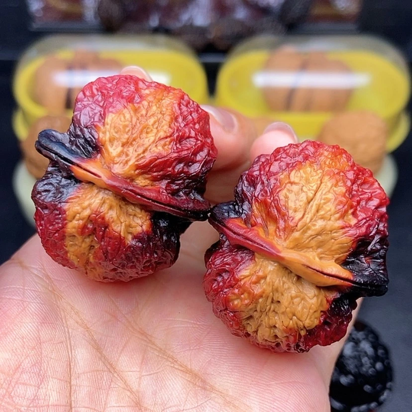 【闪购商品】文玩核桃把件41尺饕餮金蟾58.6克