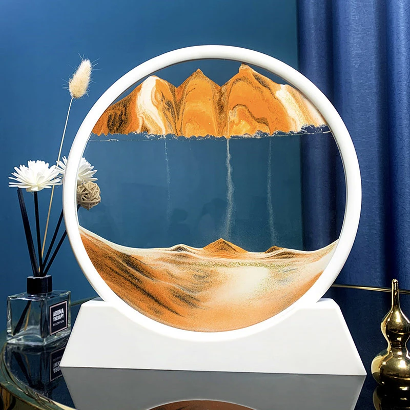 创意3D沙漏新房办公室摆件桌面装饰品摆件流沙高级生日礼物轻奢