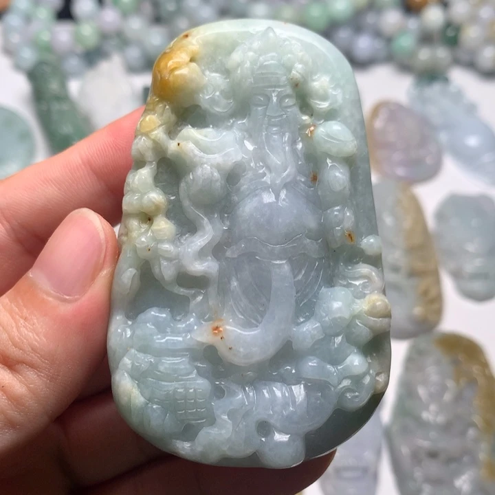 翡翠未镶嵌颈饰财爷46