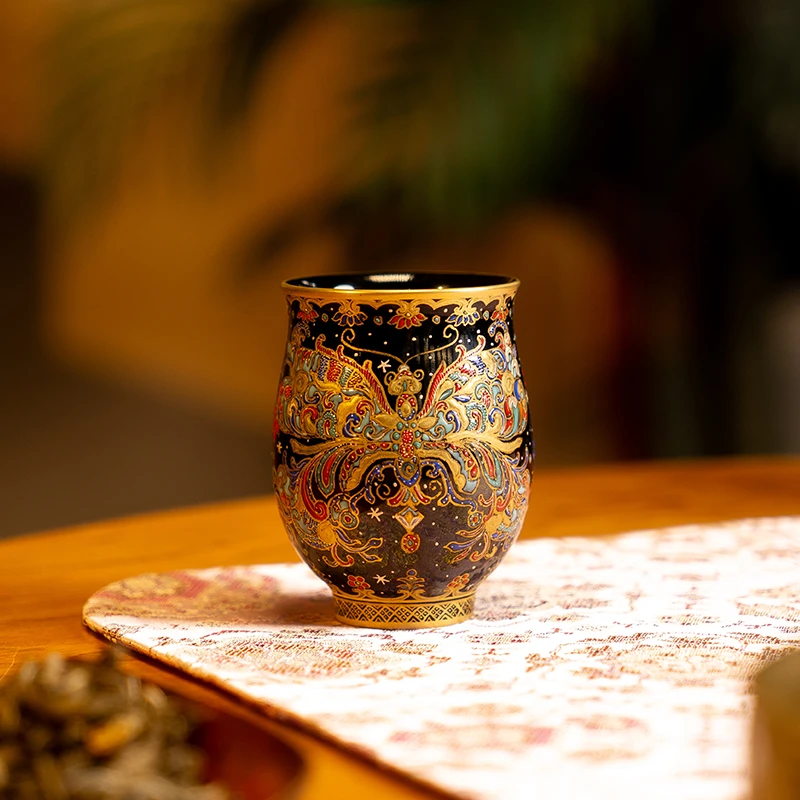 灵玺贡坊黑金双蝶手握杯