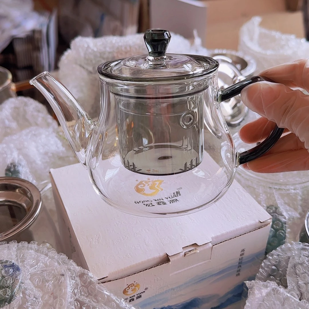 高硼硅玻璃茶水分离G325全玻璃 透黑