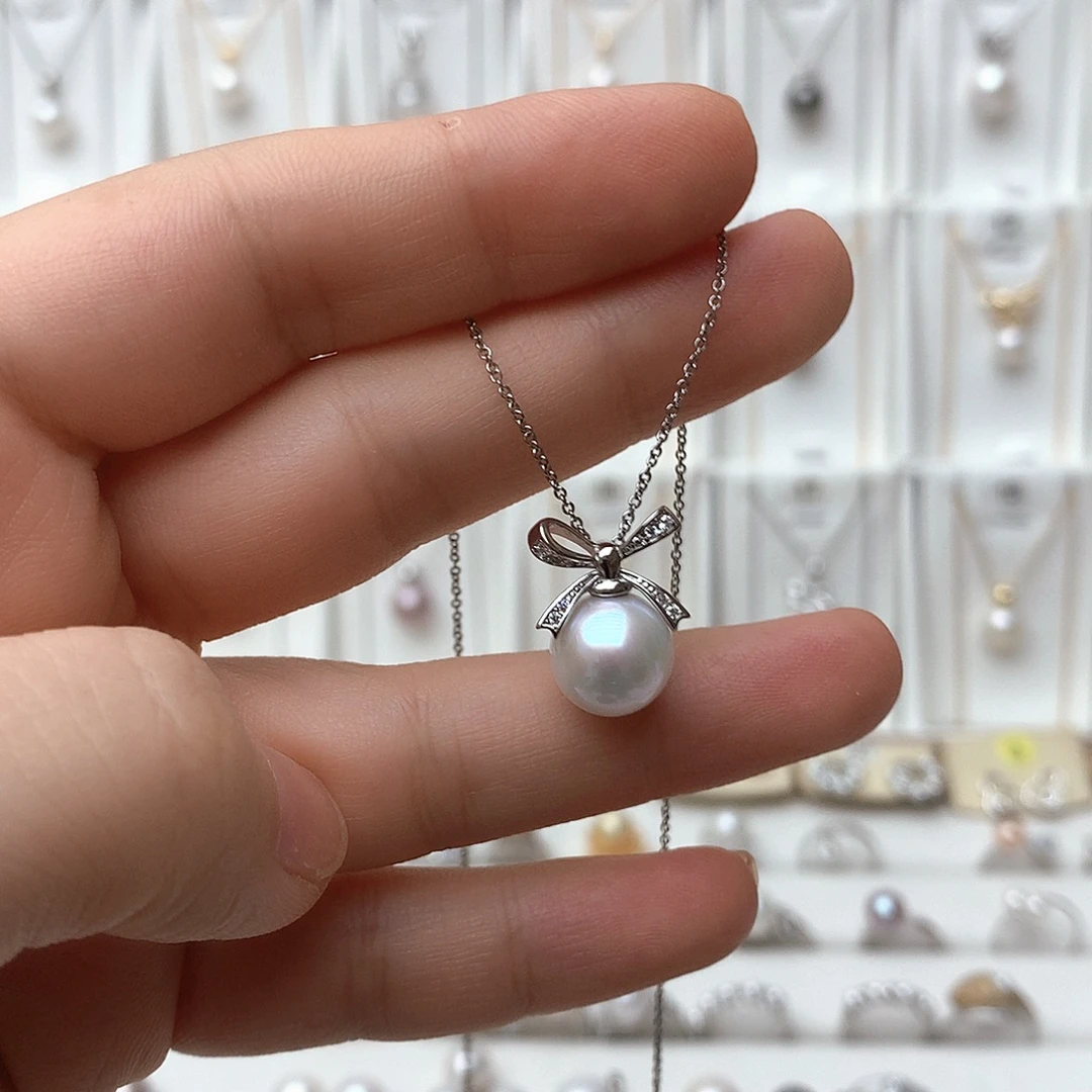 小***朵淡水珍珠吊坠(赠链)银S925镶嵌