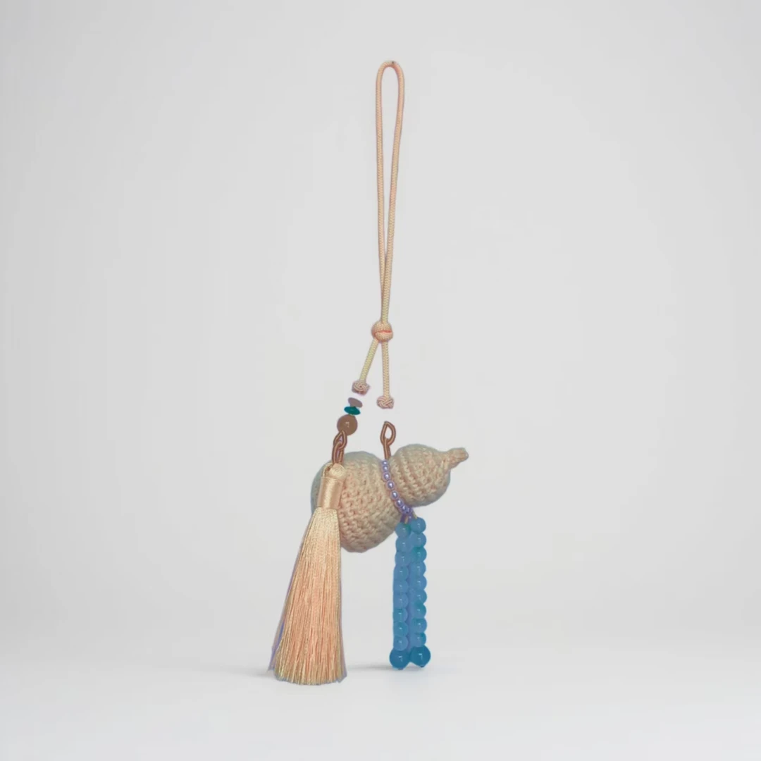 成品手工钩织葫芦车挂福禄车载挂件护路平安后视镜车挂汽车挂饰