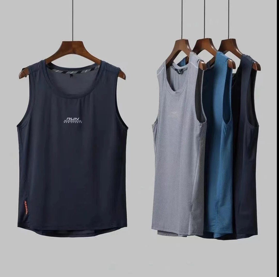 /专业级！高弹透气 户外运动休闲冰丝速干背心男