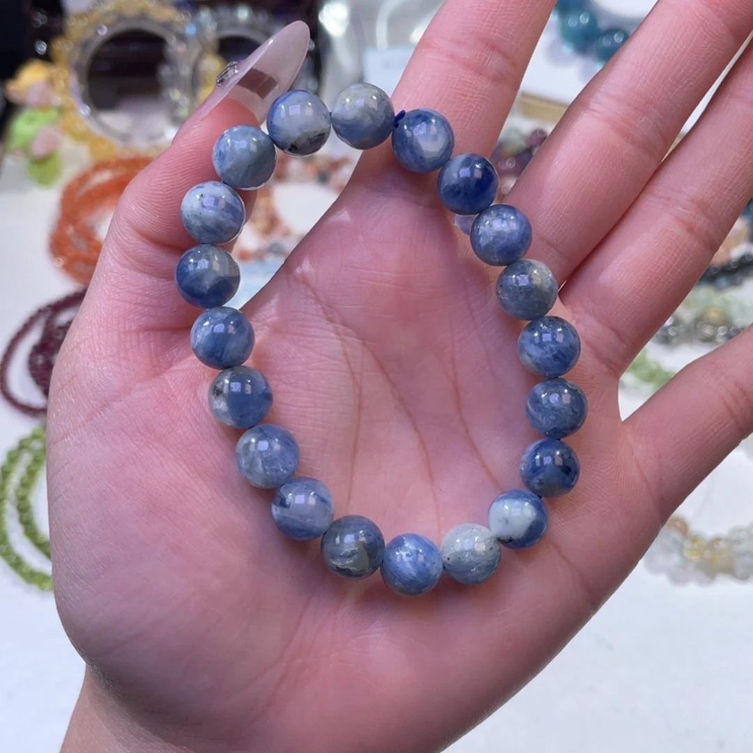 未镶嵌手链水晶油画感龙鳞蓝晶石9+