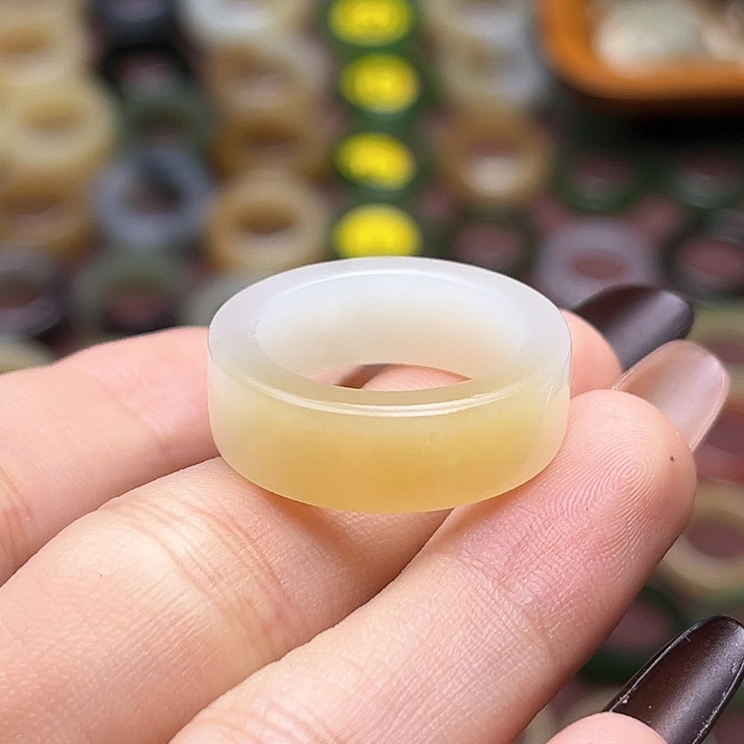 Y***n和田玉未镶嵌戒指17.3