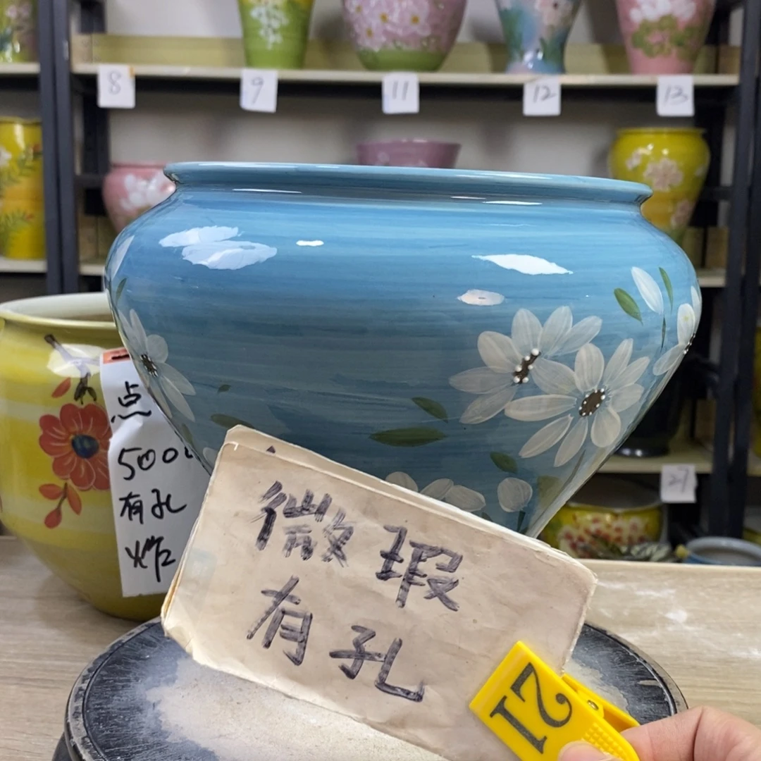 景德镇手工手绘陶瓷花盆