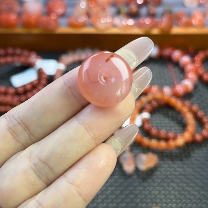 南红玛瑙未镶嵌珠宝半成品平安扣