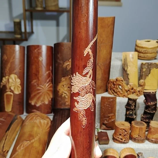 竹老煤竹佛手线香筒