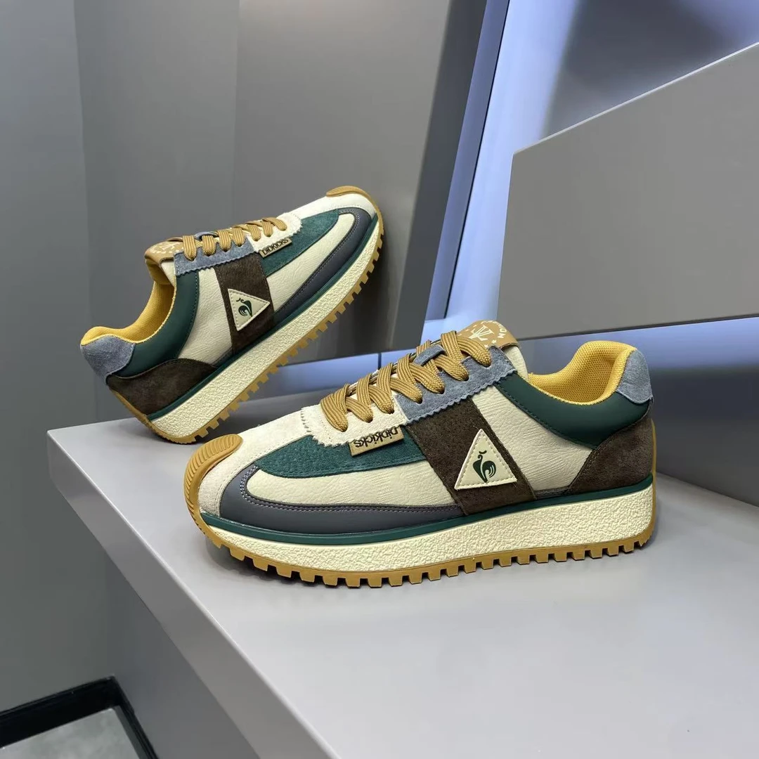 【皮鞋码】新款秋季爆版个性舒适厚底拼色休闲男款潮鞋dl