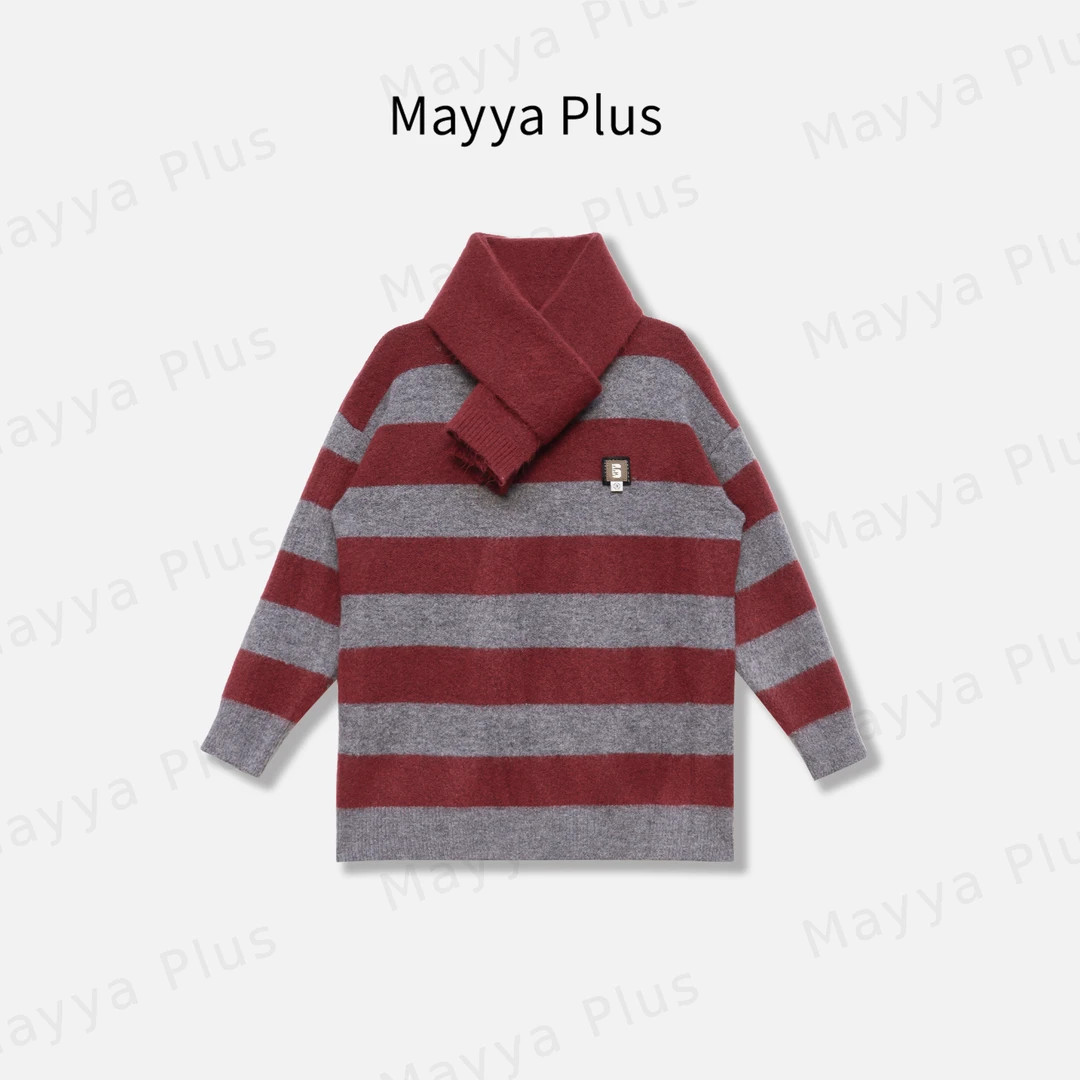 【回忆录】Mayya Plus时尚新品轻奢气质显瘦百搭款针织上衣32448353
