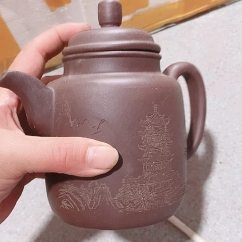 茶壶绿泥宜兴紫砂全手工制作