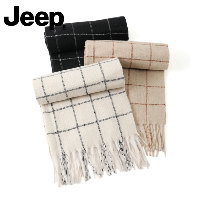 JEEP秋冬披围两用氛围感情侣款围巾仿羊绒加厚围脖美拉德外搭披肩