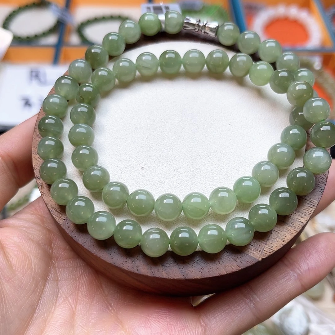 和田玉未镶嵌手串H20卡8